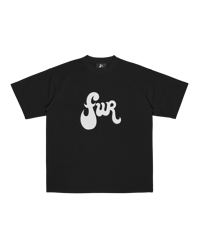 Fur "Logo" Black T-Shirt