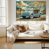 Image 5 of FIAT 500 "Sotto il sole italiano " Fine Art in stile vintage 