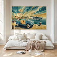 Image 1 of FIAT 600 Jolly "Destinazione Italia” Fine Art in stile vintage 