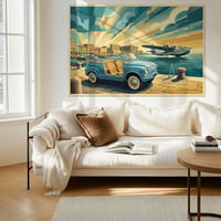 Image 7 of FIAT 600 Jolly "Destinazione Italia” Fine Art in stile vintage 
