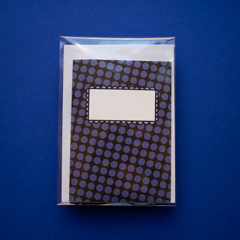 Image of dark dots card