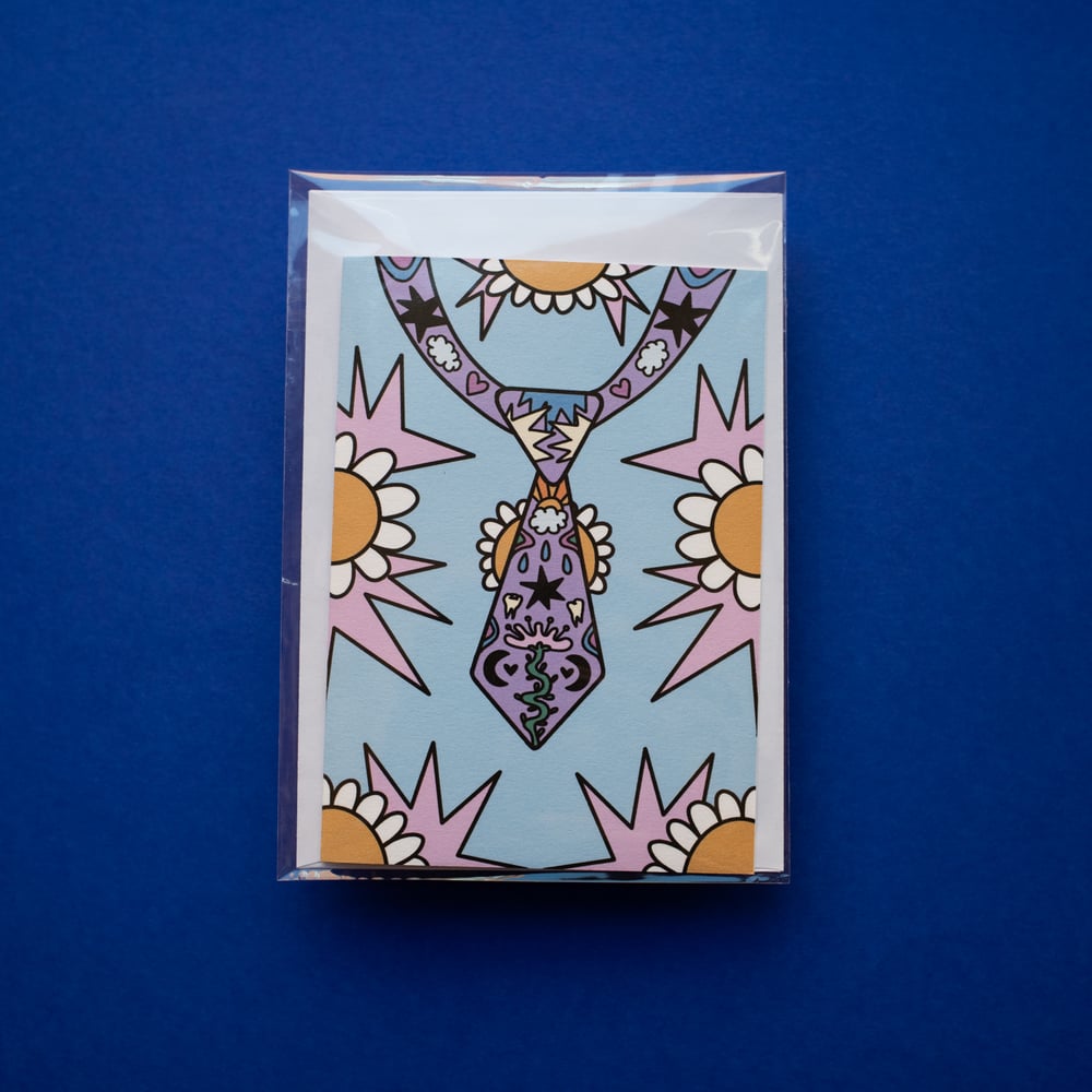 Image of fancy tie card