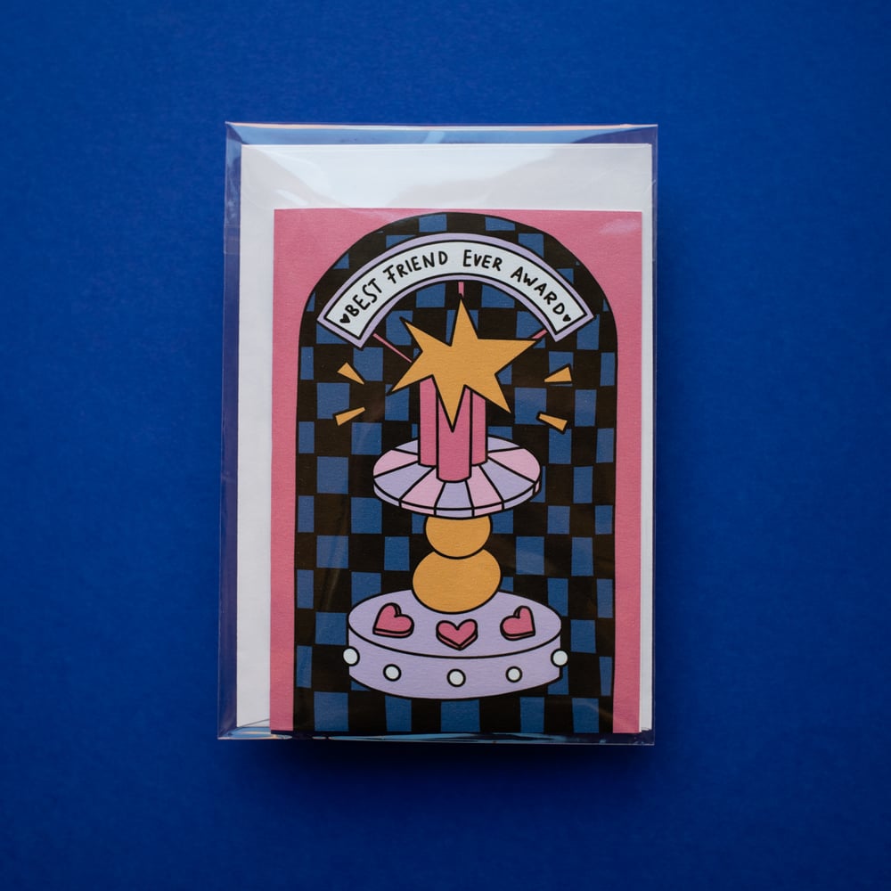 Image of best friend ever award card