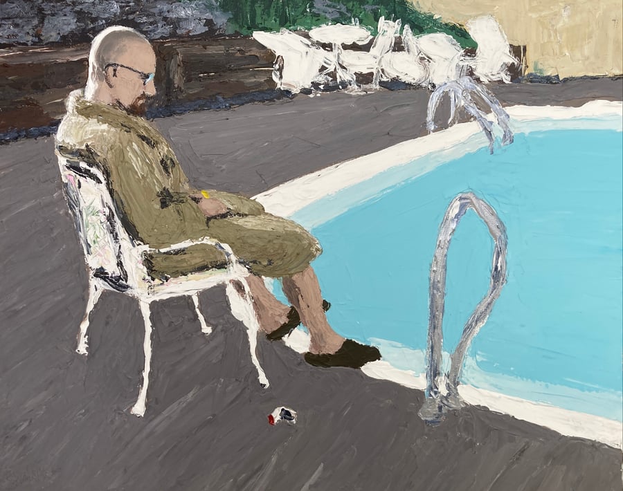 Image of Matches in the pool (original on canvas)