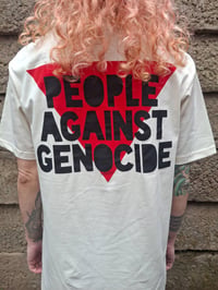 Image 3 of People Against Genocide t-shirt - white