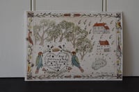 Image 1 of Folk map Giclée print 5