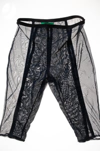 Image 2 of Out Of The Office Tulle Capris Navy