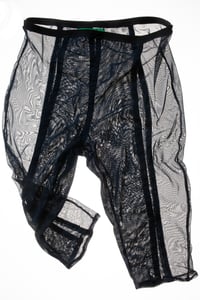 Image 3 of Out Of The Office Tulle Capris Navy