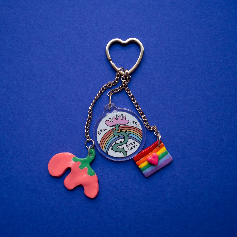 Image of baby gay key chain