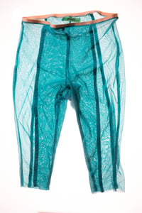 Out Of The Office Tulle Capris Turquoise
