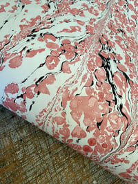 Image 2 of Hand Marbled paper Avant-garde Rosy Pink - one sheet available 