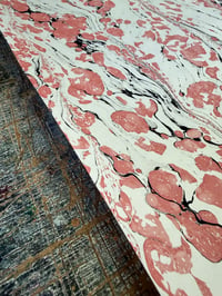 Image 5 of Hand Marbled paper Avant-garde Rosy Pink - one sheet available 