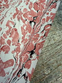 Image 6 of Hand Marbled paper Avant-garde Rosy Pink - one sheet available 