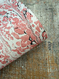 Image 7 of Hand Marbled paper Avant-garde Rosy Pink - one sheet available 