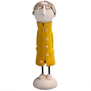Image of Man in Great Coat with Long Hair & Glasses | Various Colours