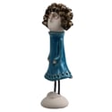 Handmade Ceramic Quirky Couple Figurines in Blue | Home Decor