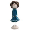 Handmade Ceramic Quirky Couple Figurines in Blue | Home Decor