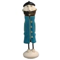 Handmade Ceramic Quirky Couple Figurines in Blue | Home Decor