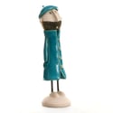 Handmade Ceramic Quirky Couple Figurines in Blue | Home Decor