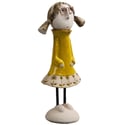 Handmade Ceramic Quirky Couple Figurines in Yellow | Home Decor