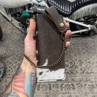 Image 1 of The WarHorse Nomad - Cow Hide/Chocolate/Brass