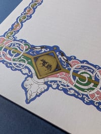Image 3 of Manuscript Notepad - Gold metallic embellishments, 30 sheets of full colour original illumination