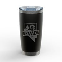 Image 2 of Nevada Engraved 20oz Tumbler — Stainless Travel Cup with Desert State Logo