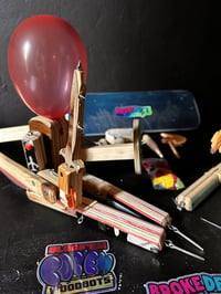 Image 2 of Original Block’em Pop’em WoodBots with weapon set of 6 (Special Edition)