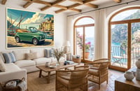 Image 4 of FIAT 500 "Profumo di Mare" Fine Art in stile vintage 
