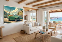 Image 5 of FIAT 500 "Profumo di Mare" Fine Art in stile vintage 