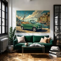 Image 7 of FIAT 500 "Profumo di Mare" Fine Art in stile vintage 