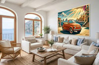Image 4 of FIAT 500 "Tra Mare e Sole” Fine Art in stile vintage 