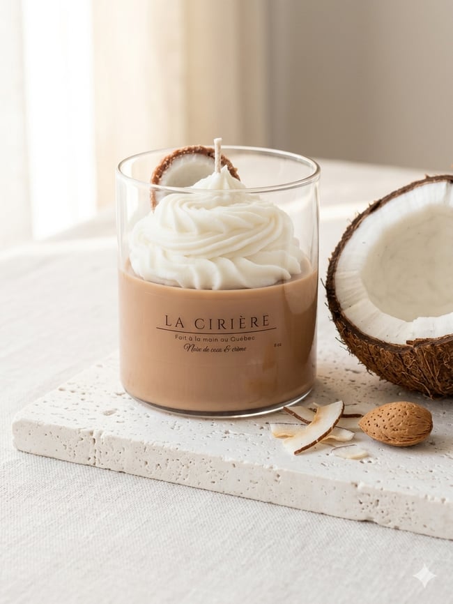 Bougie noix de coco 