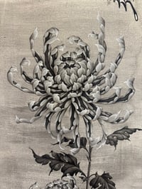 Image 5 of Chrysanthemums with butterflies print 