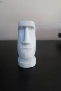 Image 2 of Moai Easter Island Head Statue Beige