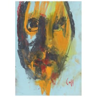 Image 1 of Half and Half - Sketchbook Drawing in Soft Pastels on Paper 