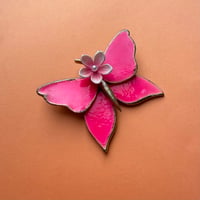 Image 1 of Broche « PAPILLON-FLEUR »