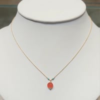 Image 2 of GOLD CARNELIAN AND TURQUOISE NECKLACE