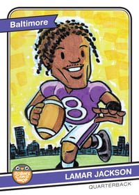 Image 1 of Series 1 card #35 Lamar Jackson