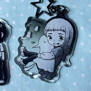 Image of Punpun/Girl on shore manga Acrylic Keychains