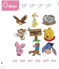 POOH EMBROIDERY FILE