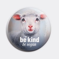Image 1 of Be kind | Lamb | Animal Rights | Button