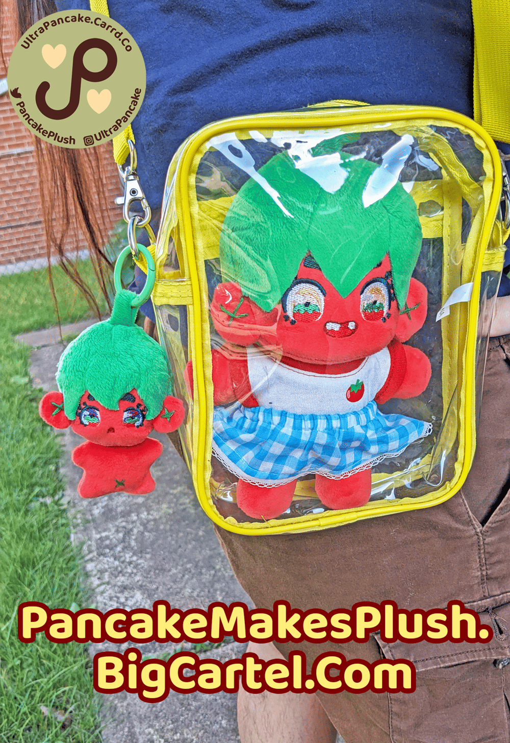 Image of Grumpy Tomato Keychain - 4in/10cm