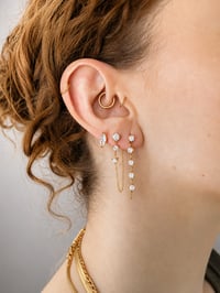 Image 3 of The Celeste Pavé Chain Studs