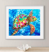 Image 1 of Townsville Silk Painting Workshop - Silk Art 'Turtle'