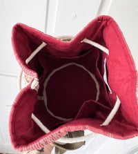 Image 4 of Vintage Floral Patchwork Quilt Drawstring Bag 