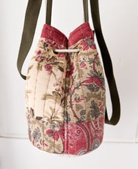 Image 3 of Vintage Floral Patchwork Quilt Drawstring Bag 