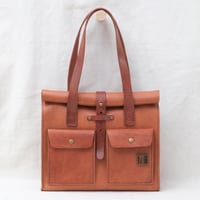 Image 1 of STUDIO LINE Midi Roll Top Work Tote in light brown