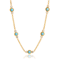 Image 1 of Riviera Turquoise Chain Necklace