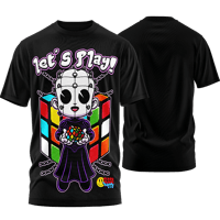 Image 1 of SLASHxHAPPY - "Lets Play!" T-Shirt (Black)